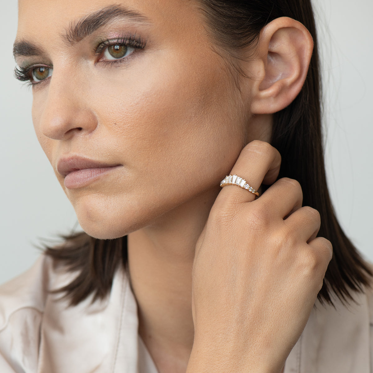 Sunbeams Shadow Band Ring
