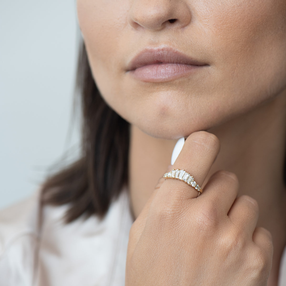 Sunbeams Shadow Band Ring