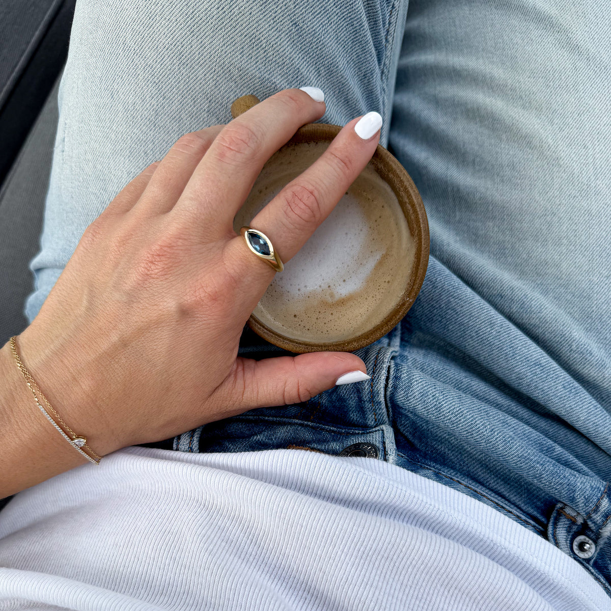 Dark Blue Evil Eye Protection Ring