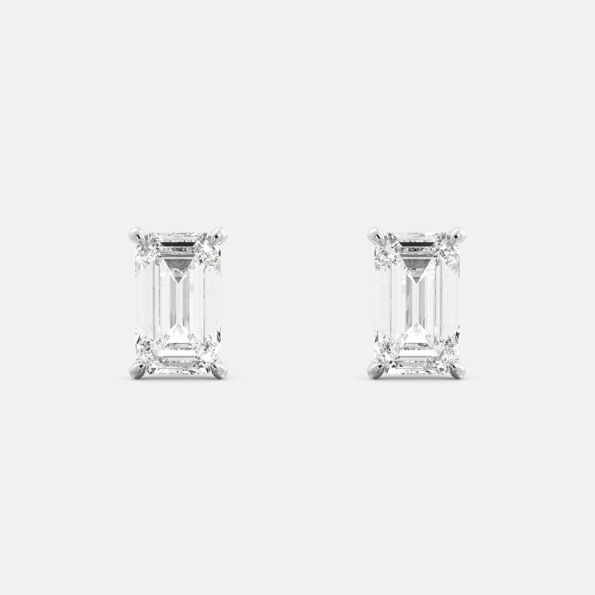 Diamond Emerald Stud Earrings