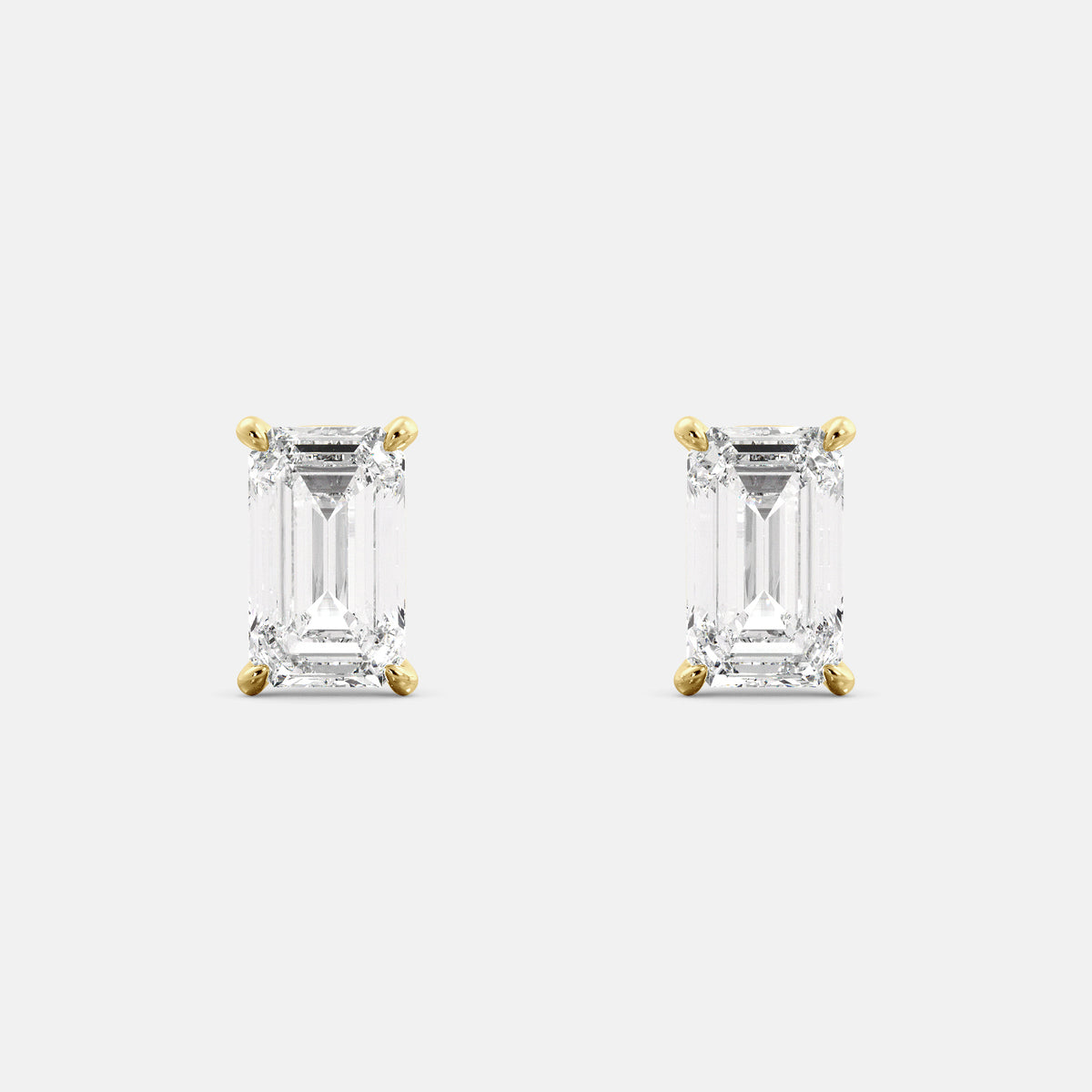 Diamond Emerald Stud Earrings