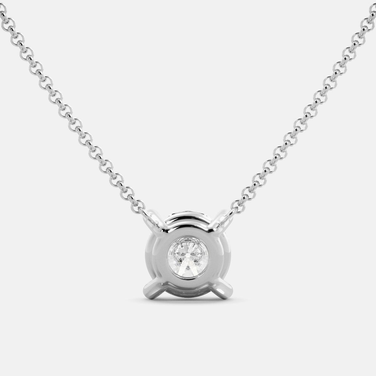 Runde Diamant-Solitär-Halskette