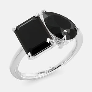 Onyx Toi et Moi Ring