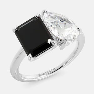 Onyx Toi et Moi Ring