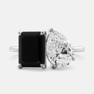 Onyx Toi et Moi Ring