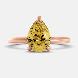 Ruby Pear-Cut Birthstone Solitaire Ring