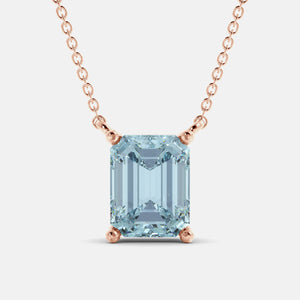 The One Emerald-Cut Solitaire Necklace
