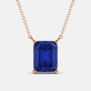 The One Emerald-Cut Solitaire Necklace