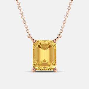 The One Emerald-Cut Solitaire Necklace