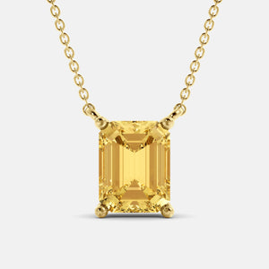 The One Emerald-Cut Solitaire Necklace