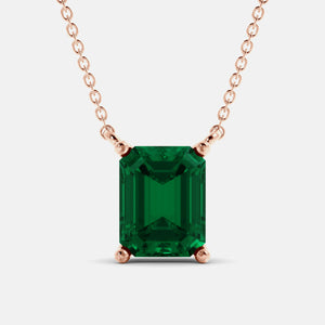 The One Emerald-Cut Solitaire Necklace