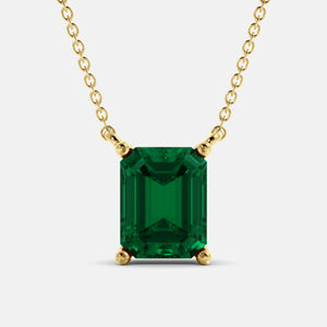 The One Emerald-Cut Solitaire Necklace