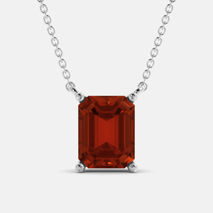 The One Emerald-Cut Solitaire Necklace
