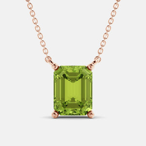 The One Emerald-Cut Solitaire Necklace