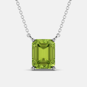 The One Emerald-Cut Solitaire Necklace