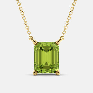 The One Emerald-Cut Solitaire Necklace