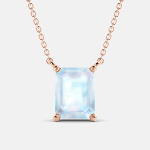 The One Emerald-Cut Solitaire Necklace