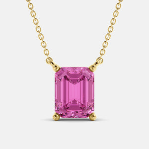 The One Emerald-Cut Solitaire Necklace
