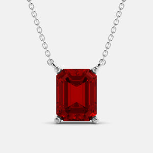 The One Emerald-Cut Solitaire Necklace