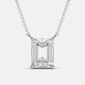 The One Emerald-Cut Solitaire Necklace