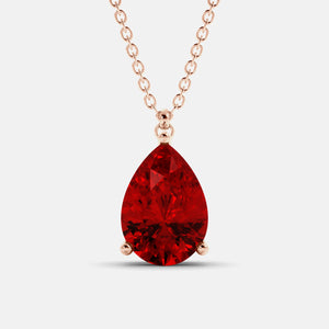 The One Pear-Cut Solitaire Necklace