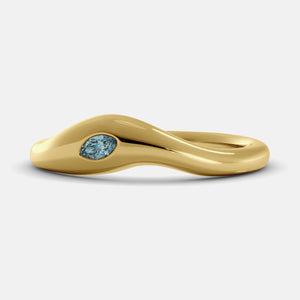 Calm Sea Wave Ring from the Still Waters ring set
