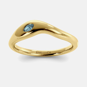 Calm Sea Wave Ring from the Still Waters ring set