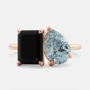 Onyx Toi et Moi Ring