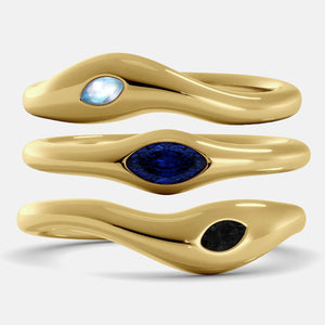 Deep Current Wave Ring Set by Juwels & Co.