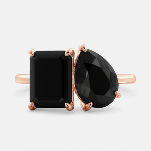 Onyx Toi et Moi Ring