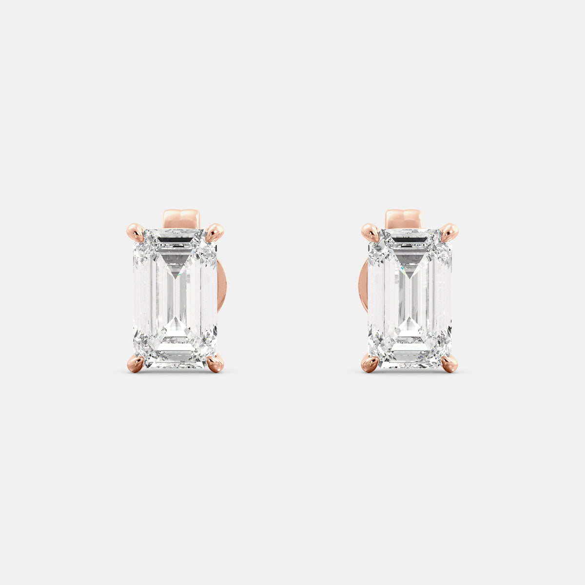Diamond Emerald Stud Earrings
