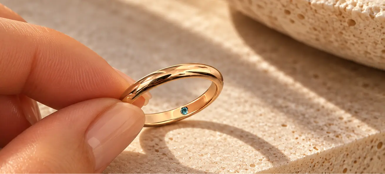 What Is a Hidden Stone Wedding Band? Meaning & How to Wear One