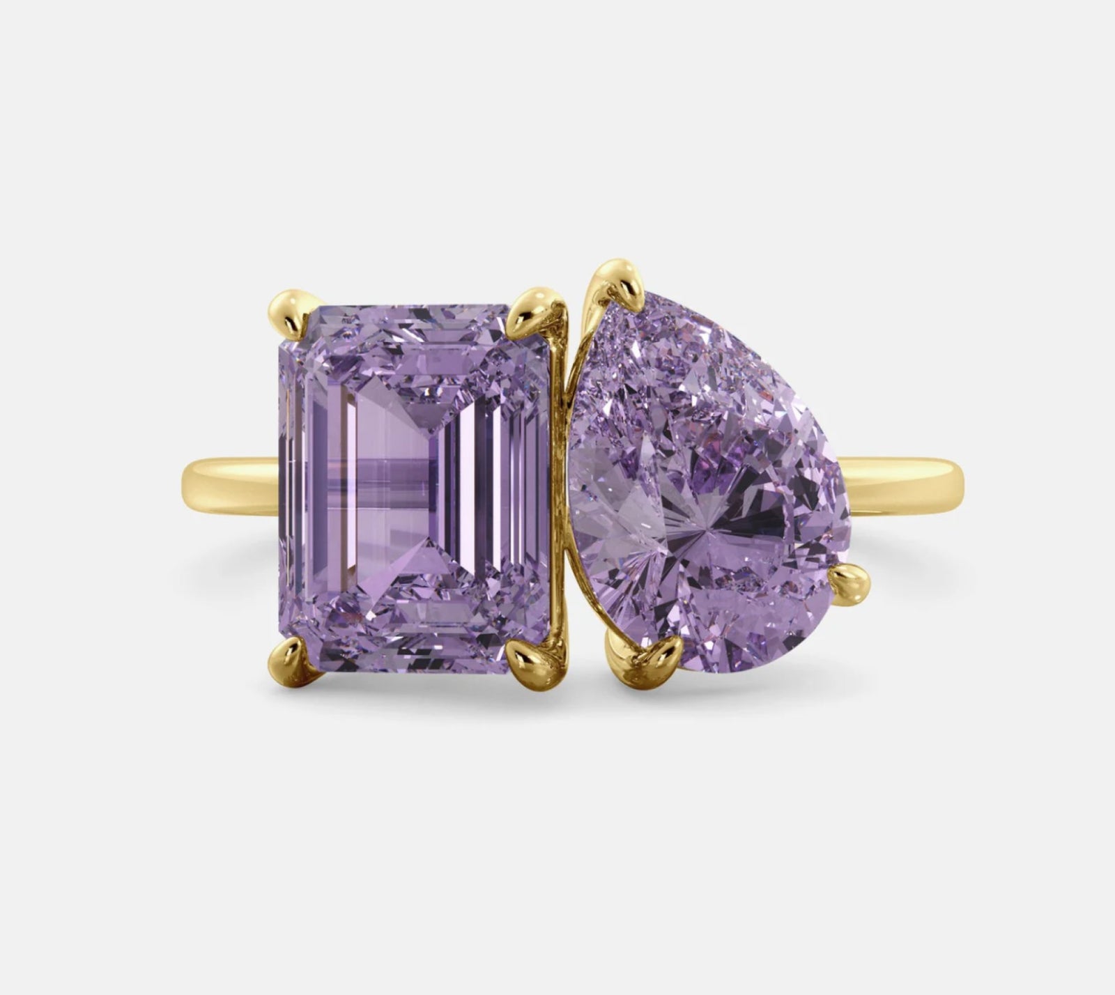 February Toi et Moi Birthstone Rings