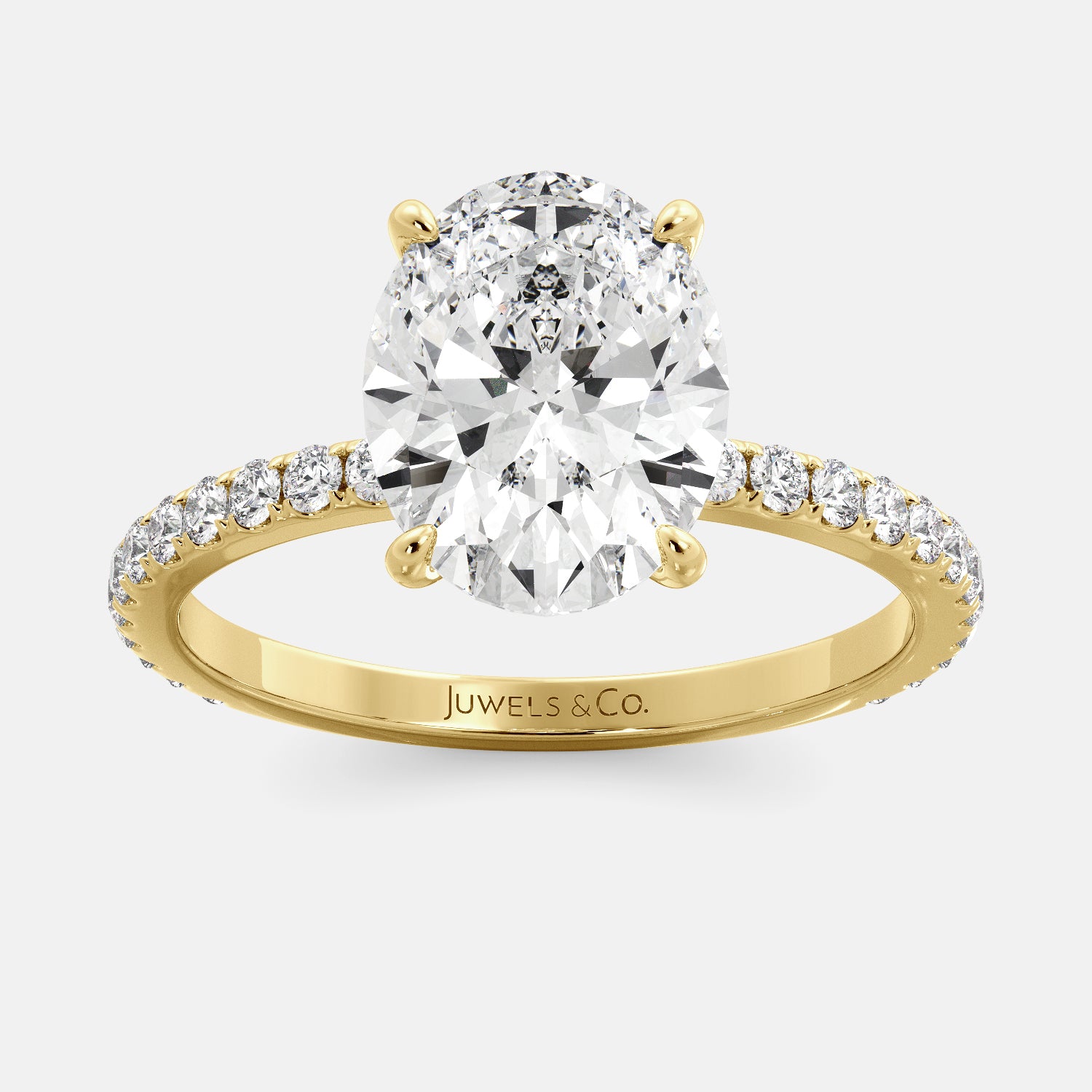 Lab-Grown Diamond Engagement Rings 14 K Yellow Gold