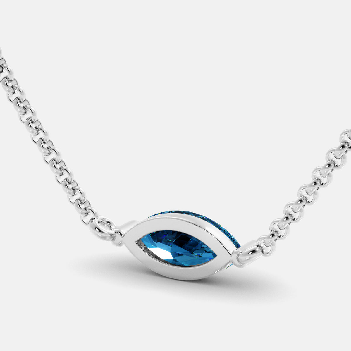Green Amethyst Mini Evil Eye Necklace