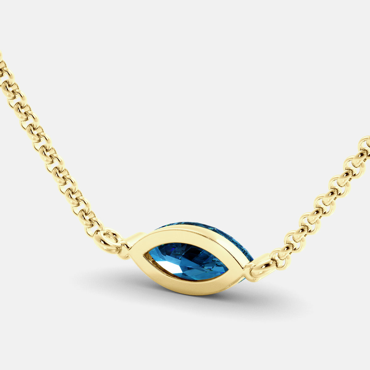 Green Amethyst Mini Evil Eye Necklace