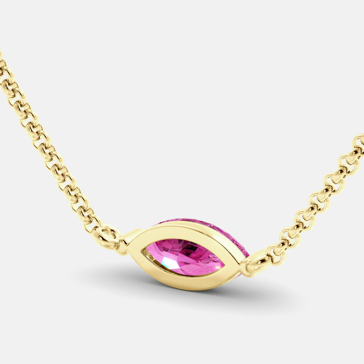 Green Amethyst Mini Evil Eye Necklace