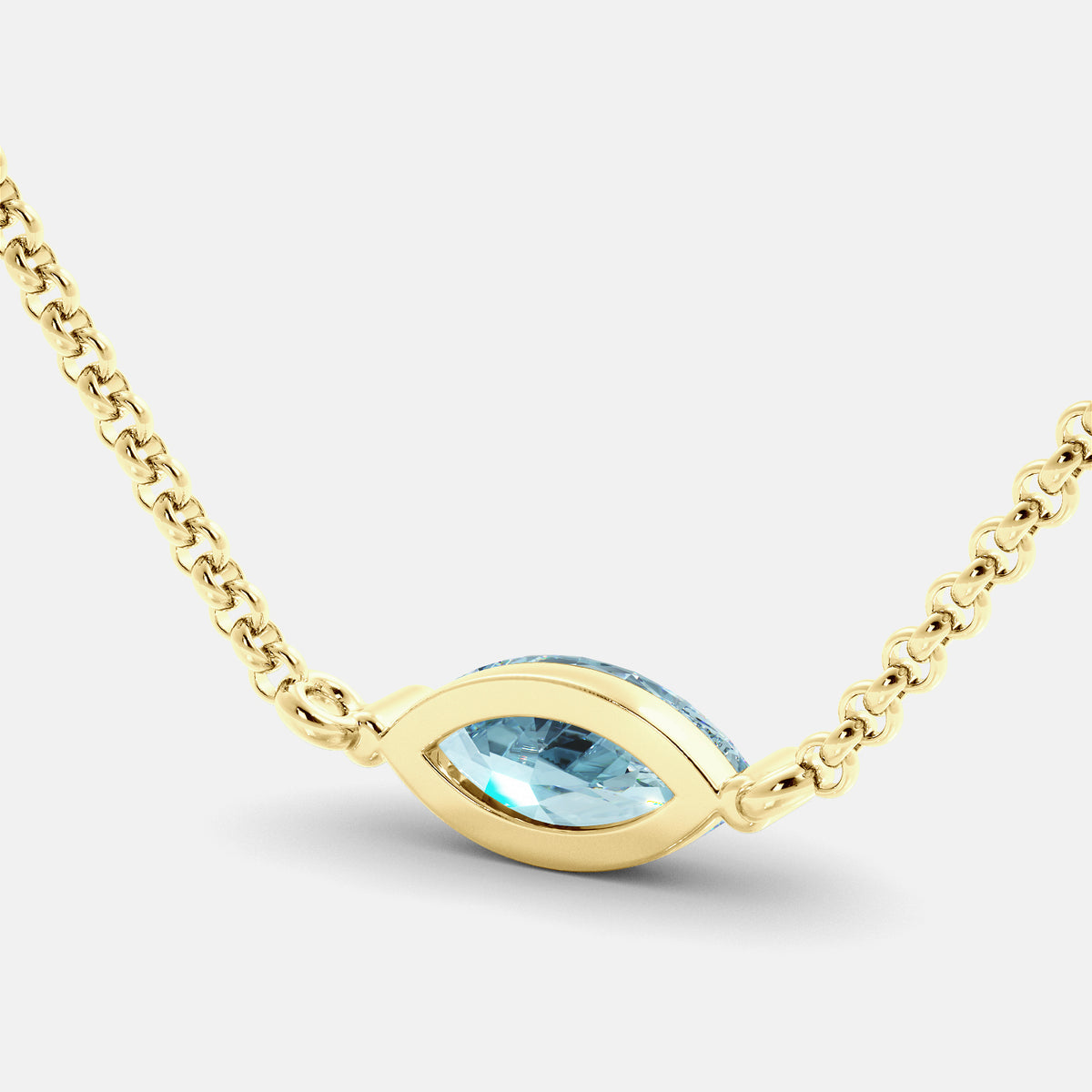 Green Amethyst Mini Evil Eye Necklace