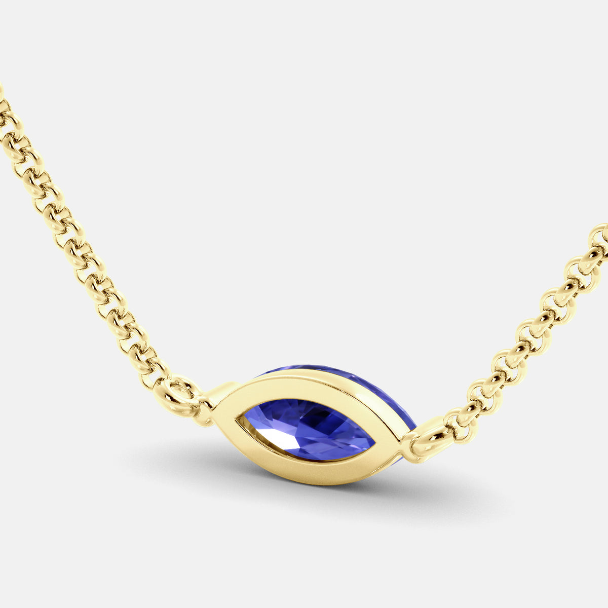 Green Amethyst Mini Evil Eye Necklace