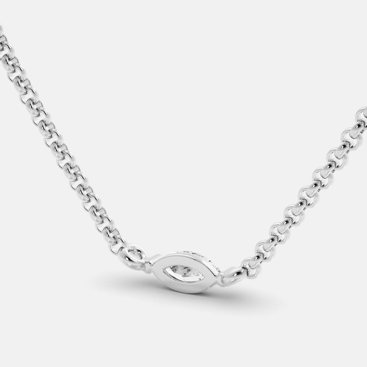 Green Amethyst Mini Evil Eye Necklace