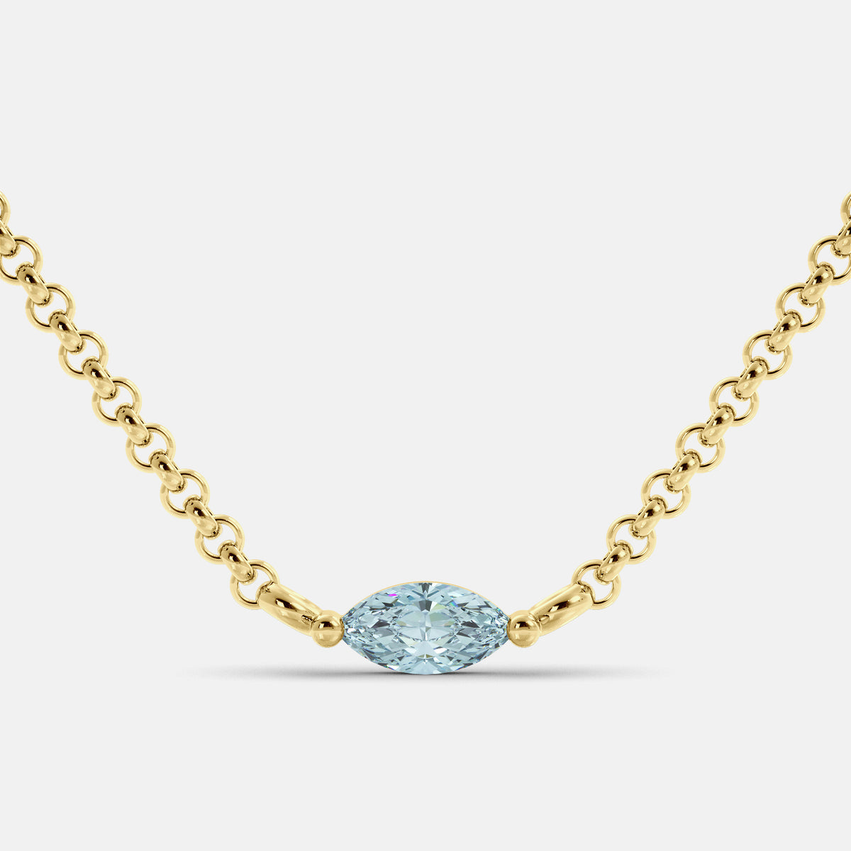 Green Amethyst Mini Evil Eye Necklace