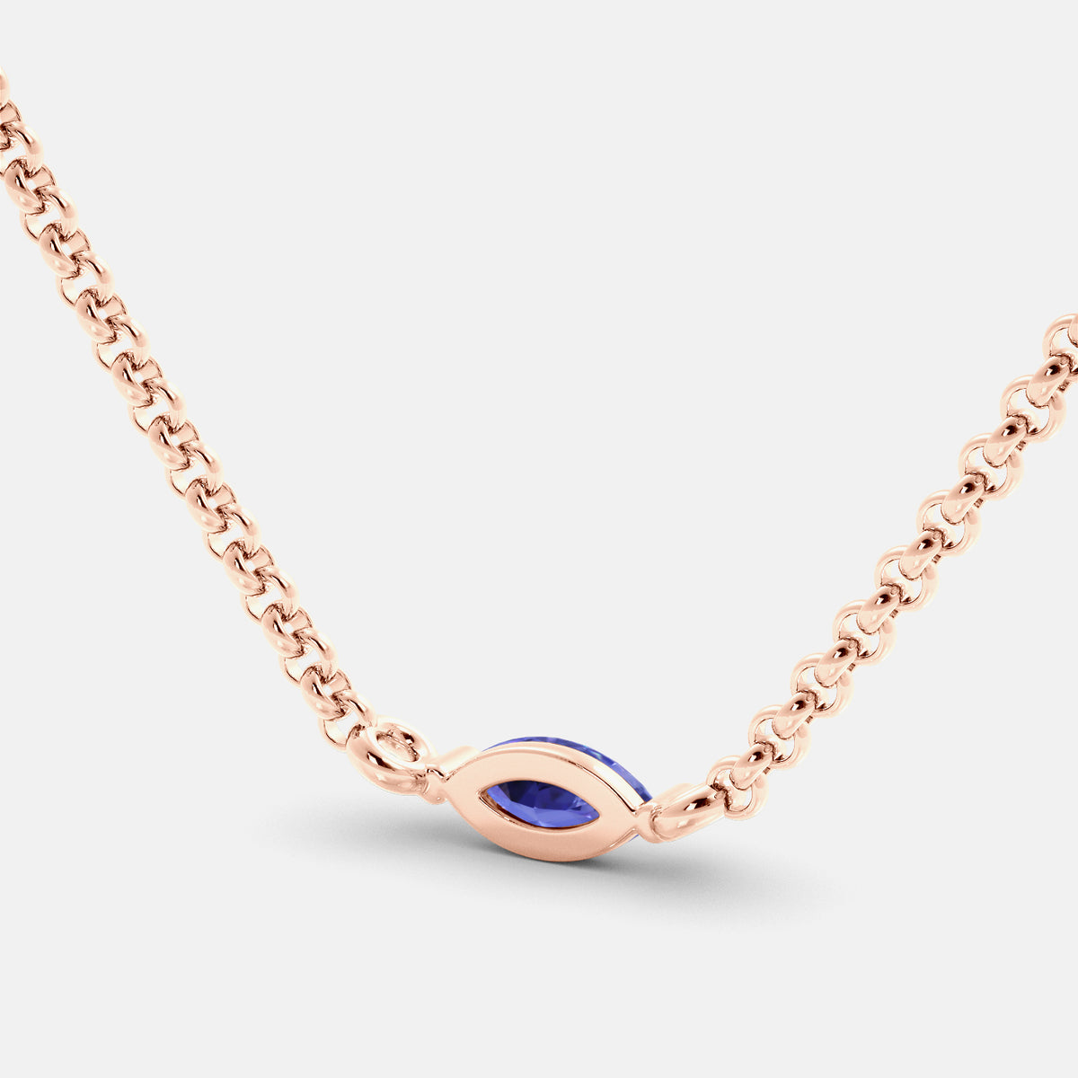 Green Amethyst Mini Evil Eye Necklace