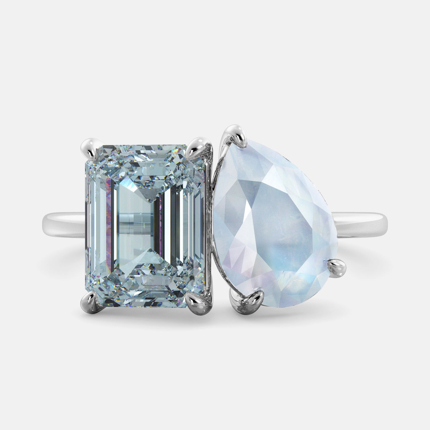 Moon stone march birthstone ring discount