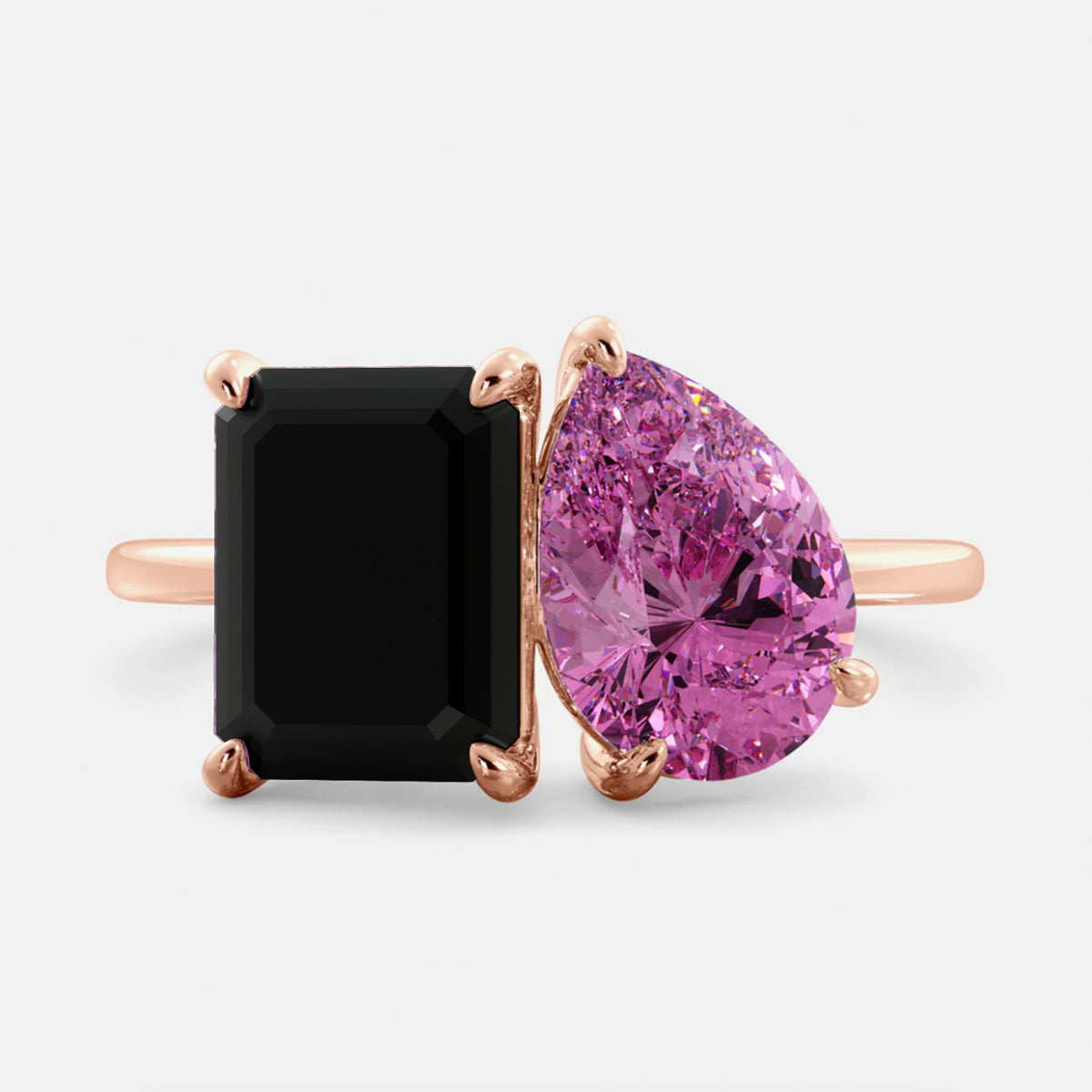 Onyx Toi et Moi Ring