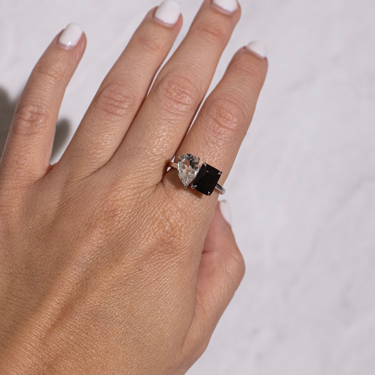 Onyx Toi et Moi Ring