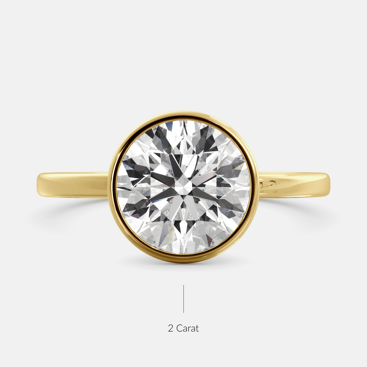 Round Bezel Diamond Ring
