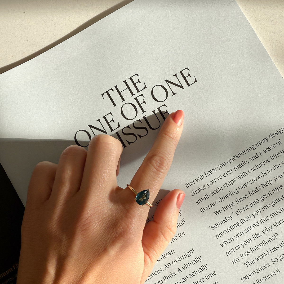 The One Pear-Cut Solitaire Ring