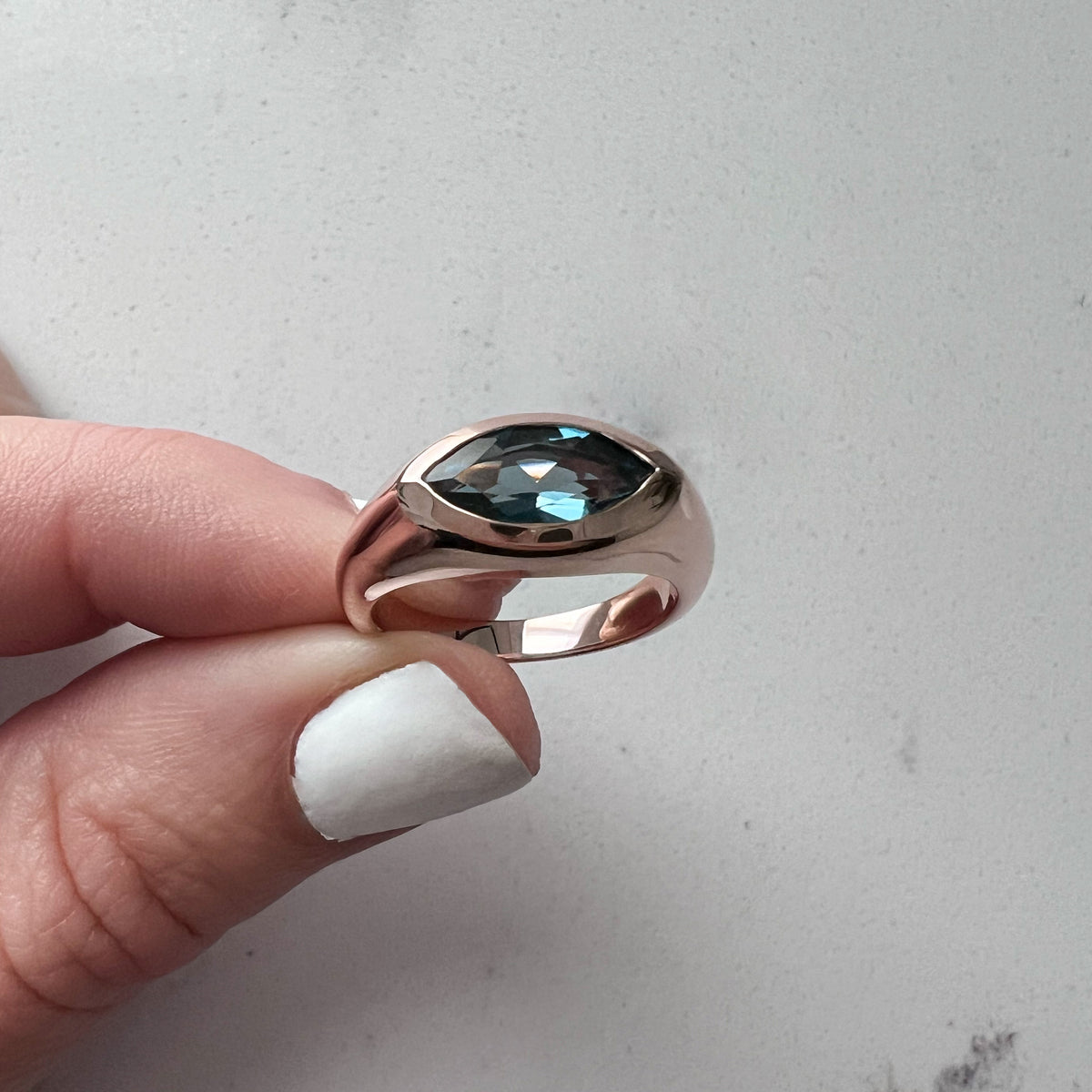 Dark Blue Evil Eye Ring
