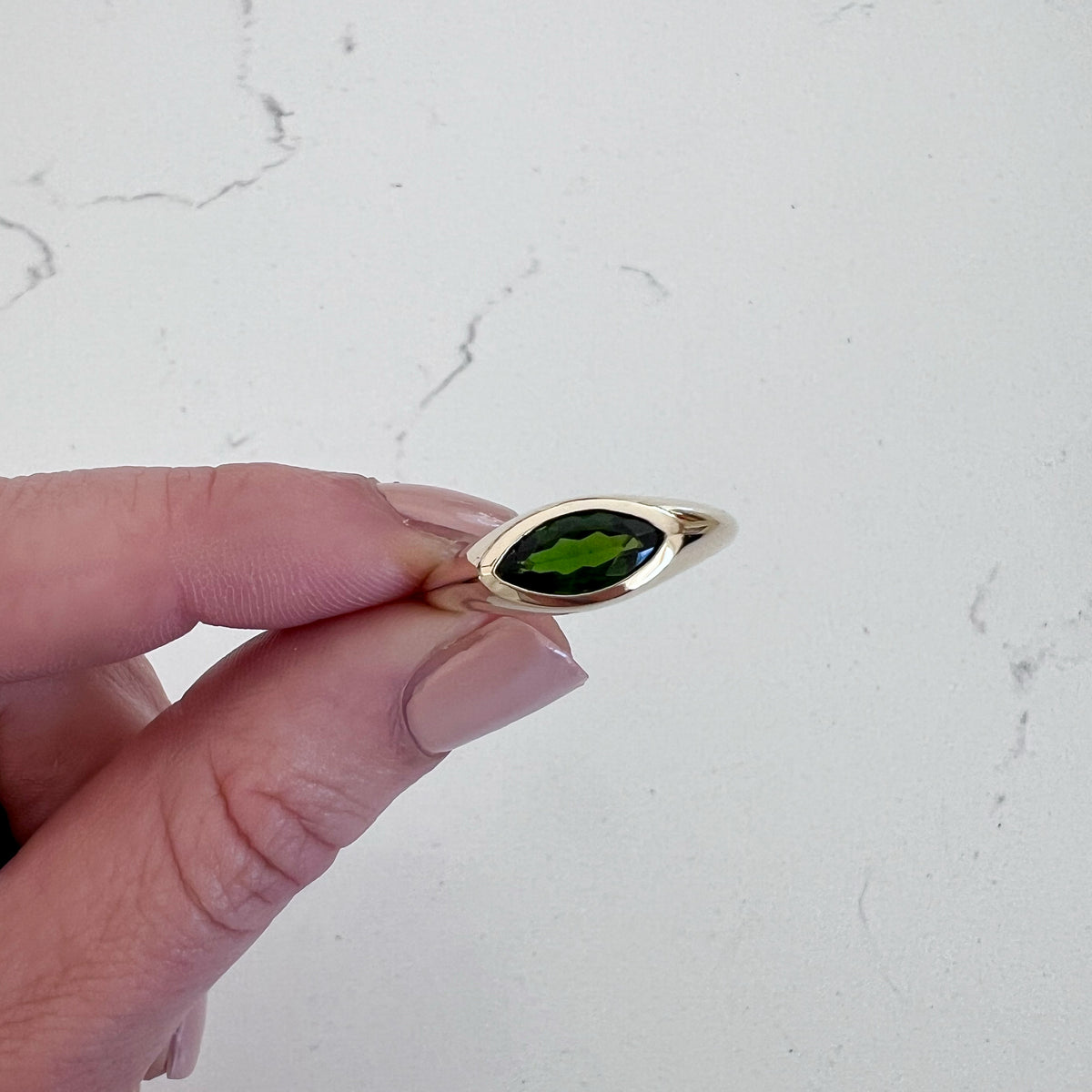 Dark Green Evil Eye Ring