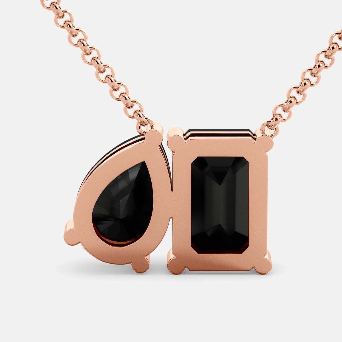 Onyx Toi et Moi Necklace